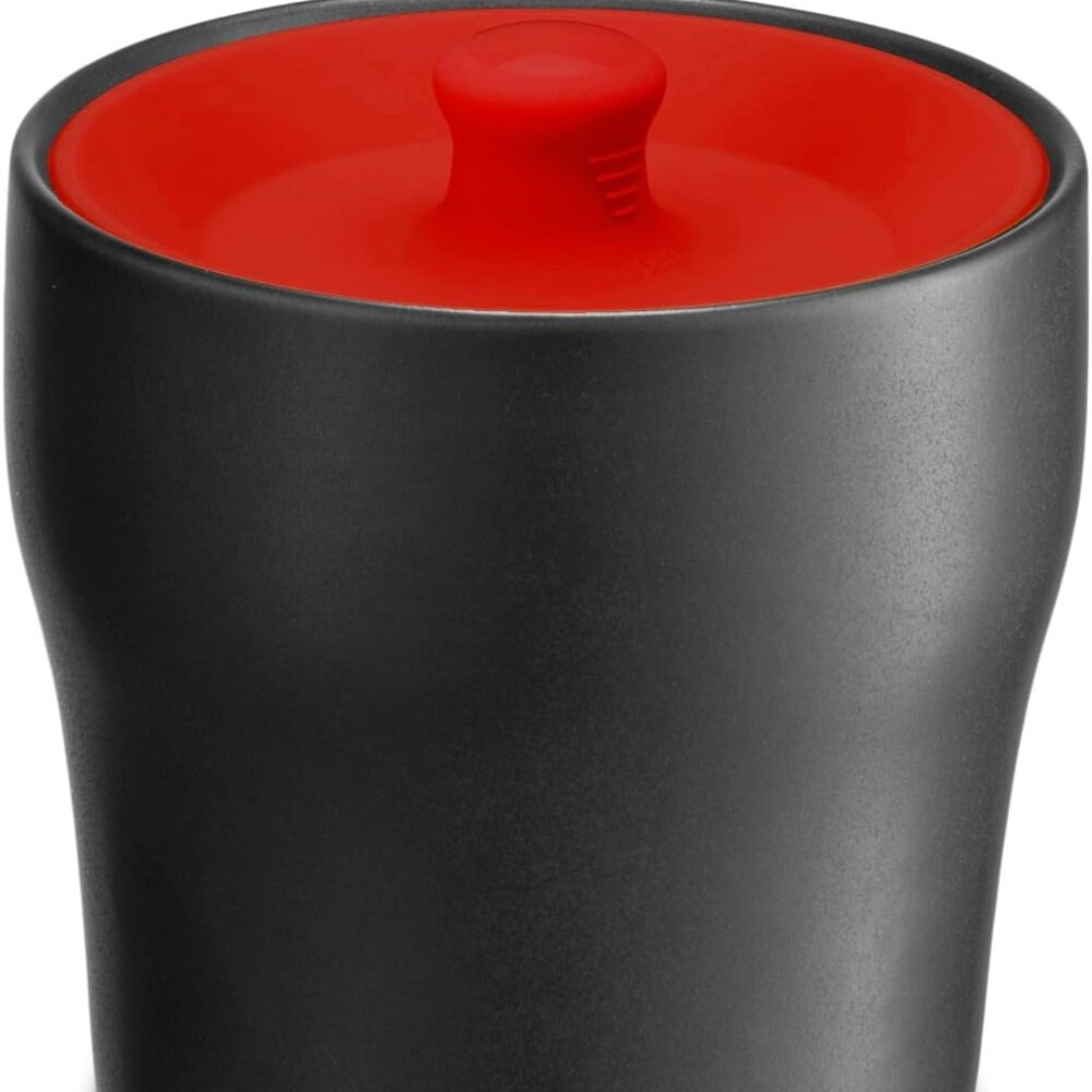Osaka Jar, Self-Sealing Airtight Storage Jar 13.5oz."Shitenno-ji" (Black)
